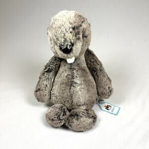 Jellycat NWT Bashful Beaver Medium Plush Stuffed Animal - RARE Retired